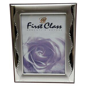 Argenti D'Autore First Class Photo Frame Silver Finish Italian Style 6.75" high